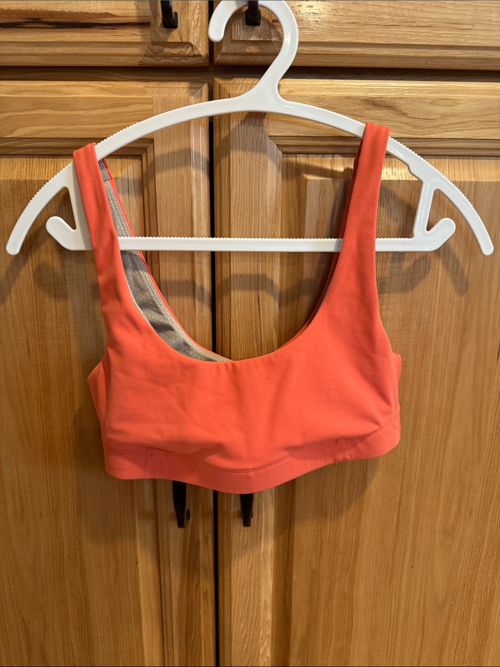 Vuori Daily Athletic Bra Blue Scoop Neck Sports Bra VW158 Women Size XS Orange